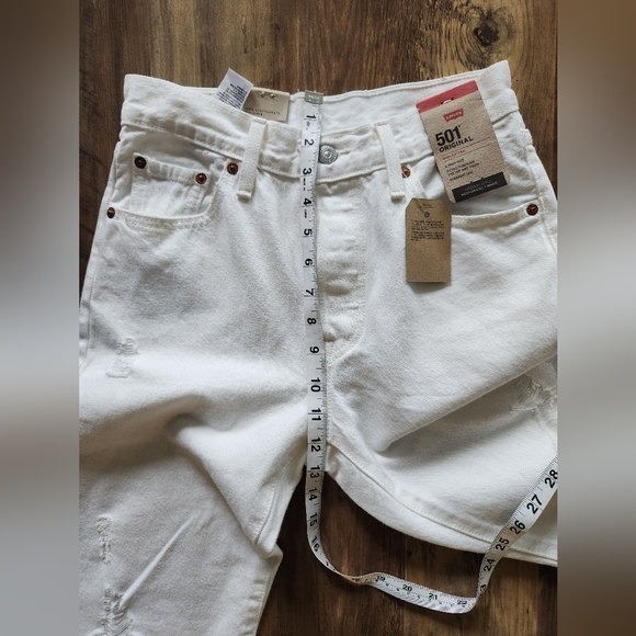 NWT Levi's 501 Straight Leg Original High Rise 24x30 Raw Hem - Picture 8 of 12